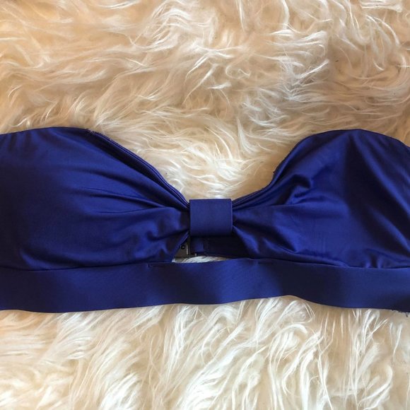 Blue Bow Tie Bikini Top - Picture 3 of 3